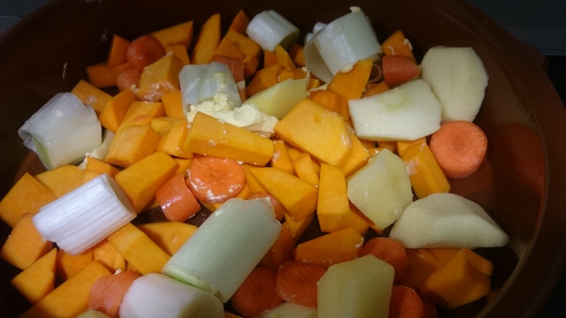 Crema de calabaza, zanahoria y manzana